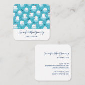 Kute Polar-beren in Santa Hats-kerstpatroon Vierkante Visitekaartje (Voorkant / Achterkant)