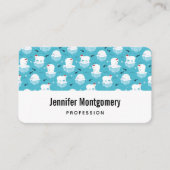 Kute Polar-beren in Santa Hats-kerstpatroon Visitekaartje (Voorkant)