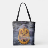 Kute pompoen kant 1 Sinister Halloween Side 2 Tote Bag (Achterkant)