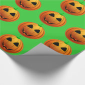 Kute pompoenen op Halloween Pattern Wrapping Paper Cadeaupapier (Hoek)
