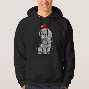 Kute poodle Dog Santa Kerstmis Rights Xmas Hoodie