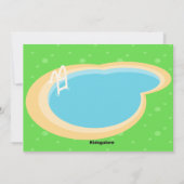 Kute Pool Party Boys Birthday Uitnodiging (Achterkant)