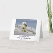 Kute poolse Beer Cub & Arctic Ice Birthday Kaart (Achterkant)