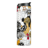 Kute Poolse kippen en kippen Thermosbeker (Gedraaid links)