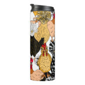 Kute Poolse kippen en kippen Thermosbeker (Geroteerd rechts)