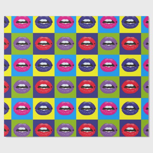 Kute Pop Art Elegant Modern Fun Pattern Cadeaupapier (Vlak)
