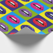 Kute  Pop Art Elegant Modern Fun Pattern Cadeaupapier (Hoek)