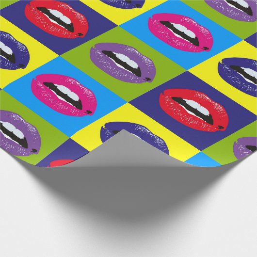 Kute Pop Art Elegant Modern Fun Pattern Cadeaupapier (Hoek)