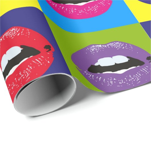 Kute Pop Art Elegant Modern Fun Pattern Cadeaupapier (Rol Hoek)