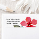 Kute Poppy Red Spring Flowers Florence Party Etiket (Insitu)