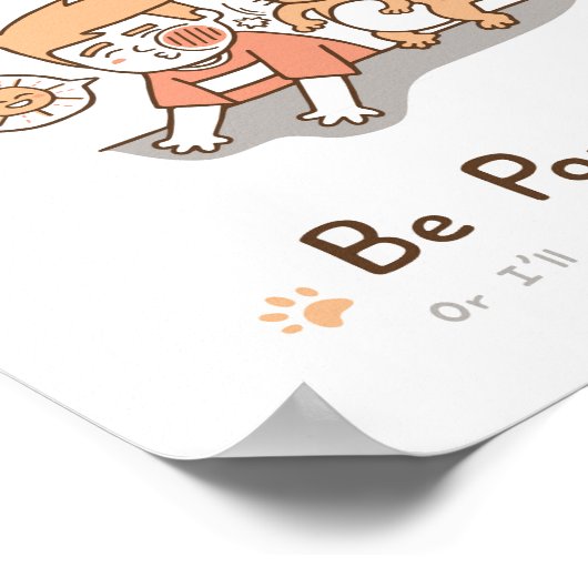 Kute positieve kat Humor Poster (Hoek)