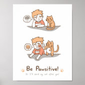 Kute positieve kat Humor Poster (Voorkant)