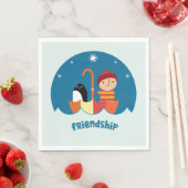 Kute Pre School K verliest en vond vriendschap Servet (Insitu)