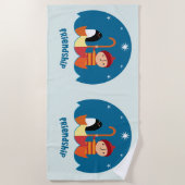 Kute Pre School K verliest en vond vriendschap Strandlaken (Voorkant)