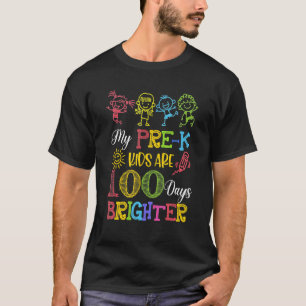 Kute prek leraar 100 dagen lichter 100 dagen t-shirt