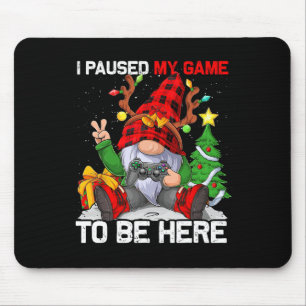 Kute prettige kerstfeestdagen Gamer Gnome Video Ga Muismat