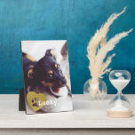 Kute print Gold Paw Print Pet Foto Fotoplaat<br><div class="desc">Cute Printed Gold Paw Print Pet Photo Design.</div>