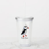 Kute Puffin Design Acryltumblers Acryl Drinkbeker (Voorkant)