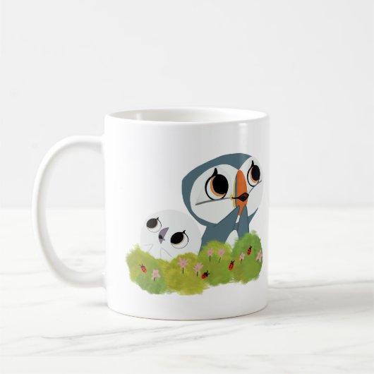 Kute puffin rock kinder design koffiemok (Links)