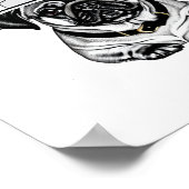 Kute Pug Puppy Wearing Pet Afdrukken Poster (Hoek)