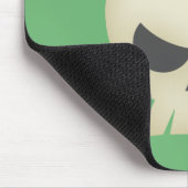 Kute Punk schedel en Bow (groen) Mousepad Muismat (Hoek)