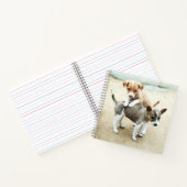 Kute Puppies die op strand spelen Notitieboek (Binnen)