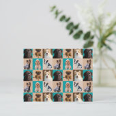 Kute Puppies Honden Dieren Collage Briefkaart (Staand voorkant)