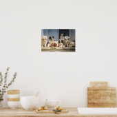 Kute Puppies Premium Canvas (glanzend) Poster (Keuken)