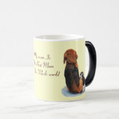 Kute puppy beagle met maanrealistische kunst magische mok (Voorkant rechts)