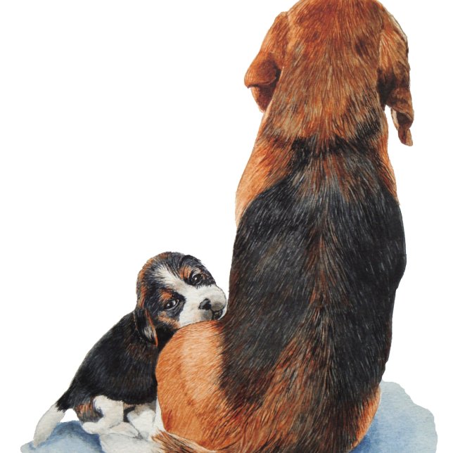 Kute puppy beagle met mama hond (Creator heeft geüpload)