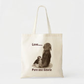 Kute puppy beagle met originele maanhond-kunst tote bag (Voorkant)