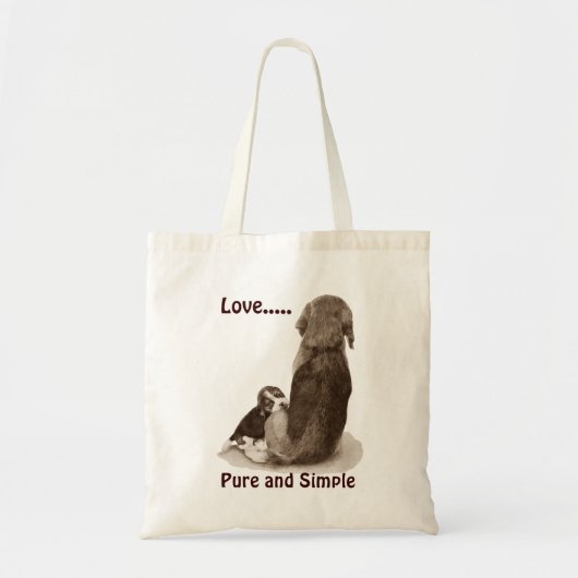 Kute puppy beagle met originele maanhond-kunst tote bag (Voorkant)
