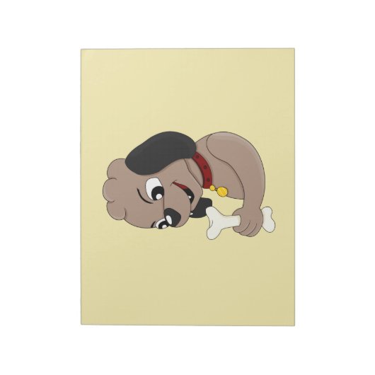 Kute puppy cartoon blocnote (Linkerzijde)