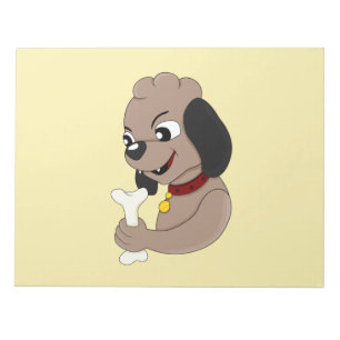 Kute puppy cartoon blocnote