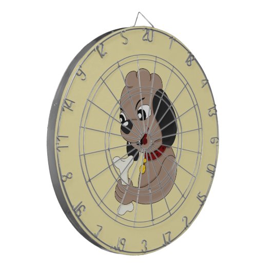 Kute puppy cartoon dart board dartbord (Voorkant Links)