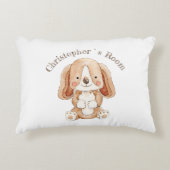 Kute puppy DBL-side aangepaste tekst kinder Accent Kussen (Voorkant)