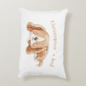 Kute puppy DBL-side aangepaste tekst kinder Accent Kussen (Achterkant (Verticaal))