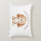 Kute puppy DBL-side aangepaste tekst kinder Accent Kussen (Voorkant(Verticaal))