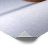 Kute puppy dog bruin en wit poster (Hoek)