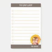 Kute puppy Dog met zonnebloem om lijst te doen Post-it® Notes (Voorkant)