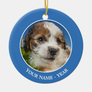 Kute puppy dog (Shitzu) Keramisch Ornament