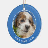 Kute puppy dog (Shitzu) Keramisch Ornament (Links)
