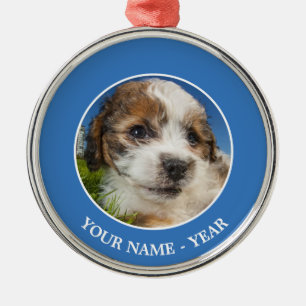 Kute puppy dog (Shitzu) Metalen Ornament
