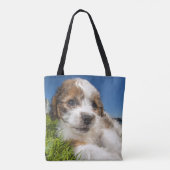 Kute puppy dog (Shitzu) Tote Bag (Achterkant)