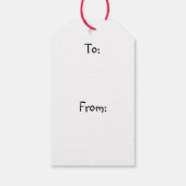 Kute puppy Kerstmis Cadeaulabel (Achterkant)