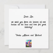 Kute puppy met ballonnen - jarig (Achterkant)