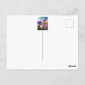 Kute puppy met ballonnen - jarig briefkaart (Achterkant)