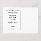 Kute puppy met ballonnen - jarig uitnodiging briefkaart (Achterkant)