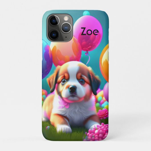 Kute puppy met ballonnen - zoet Case-Mate iPhone case (Achterkant)