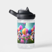 Kute puppy met ballonnen - zoet waterfles (Rechts)